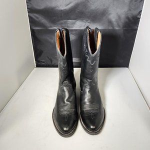 ARIAT HERITAGE BLACK LEATHER MID-CALF WESTERN BOOTS MEN SIZE 8D #34601